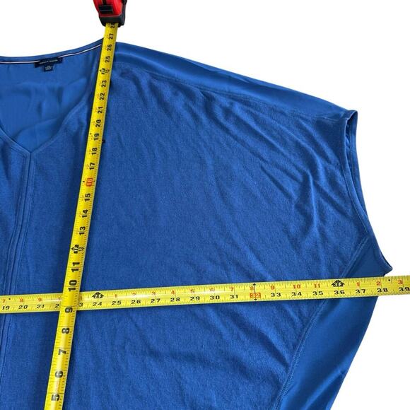 Tommy Hilfiger Top Plus Size Blue Relaxed Batwing 2XL XXL Comfortable Comfort - Picture 6 of 6